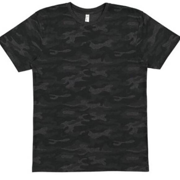 LAT Men's Fine Jersey Tee Short Sleeve Crew Neck Storm Camo Size Large - Picture 1 of 3